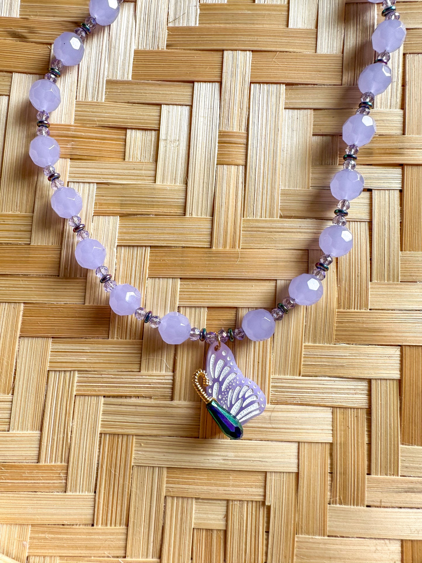 Purple Butterfly Necklace