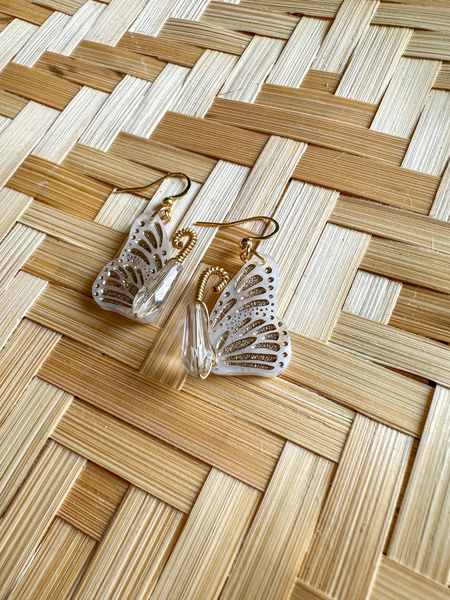 Golden Butterfly Earrings