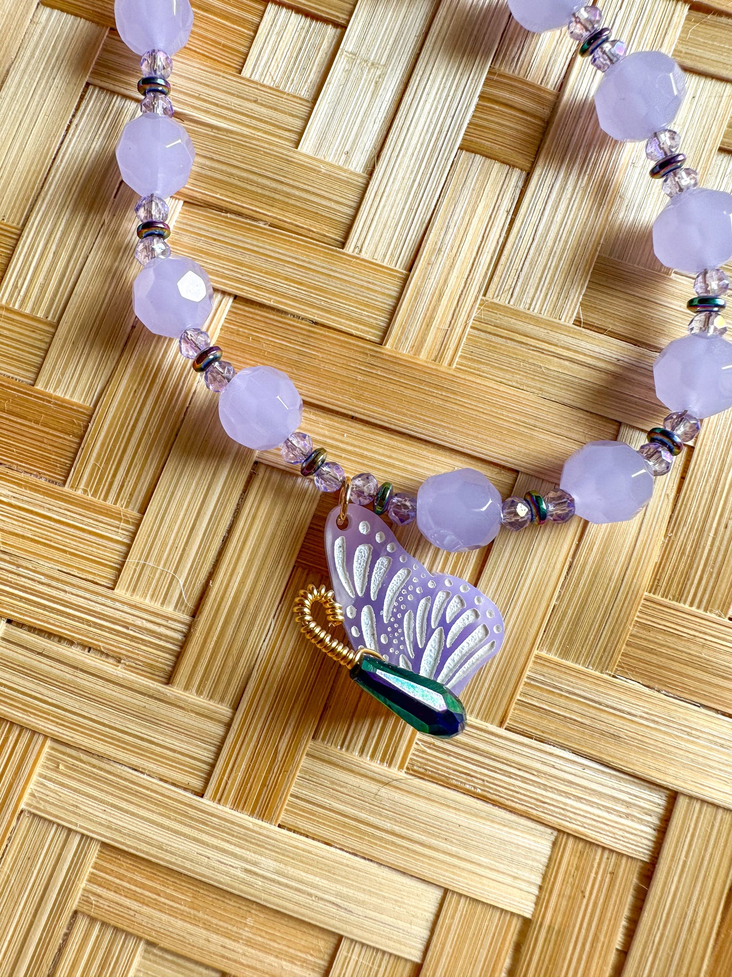 Purple Butterfly Necklace