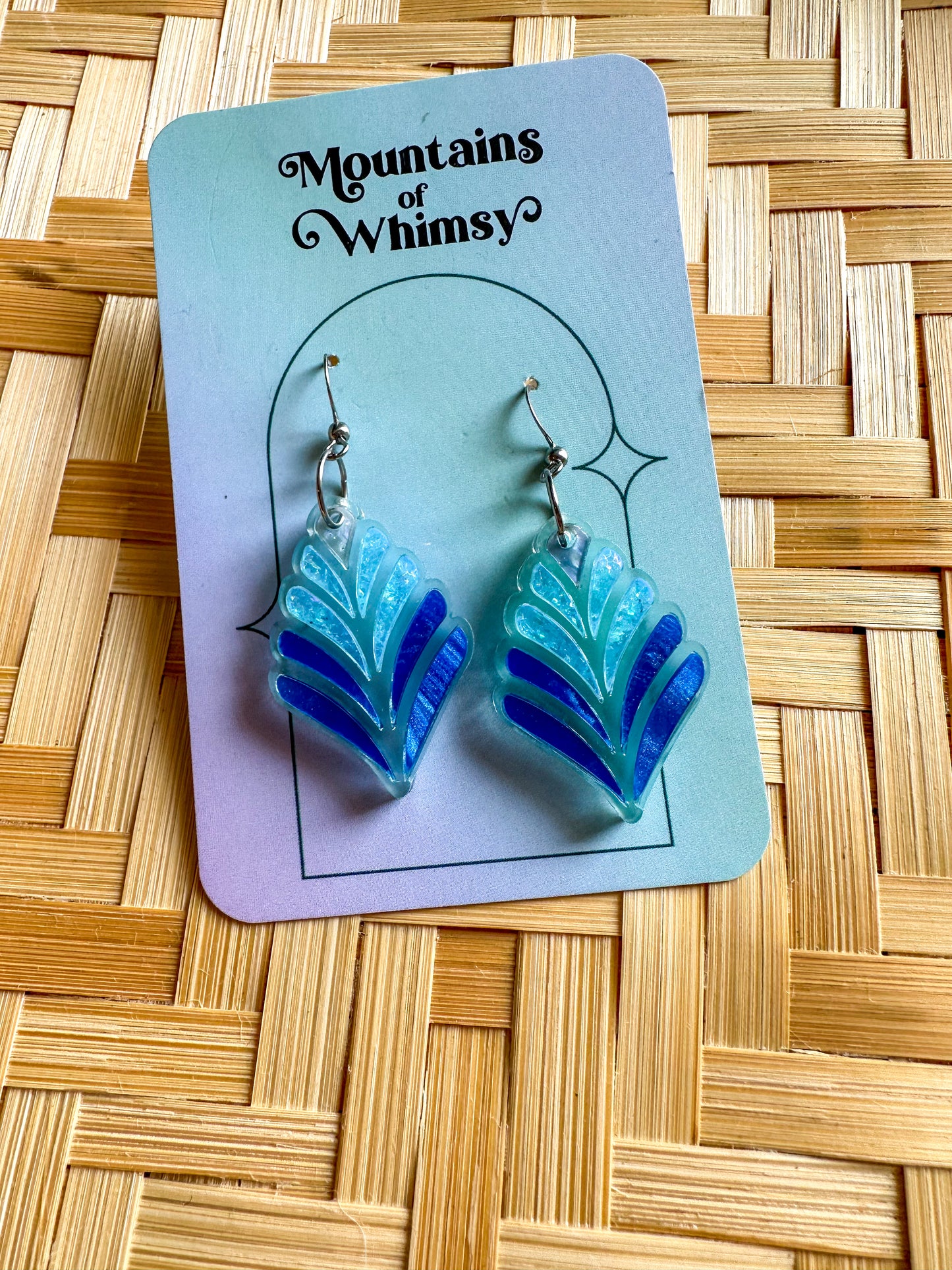 Stained Glass Fern Flower in Ocean