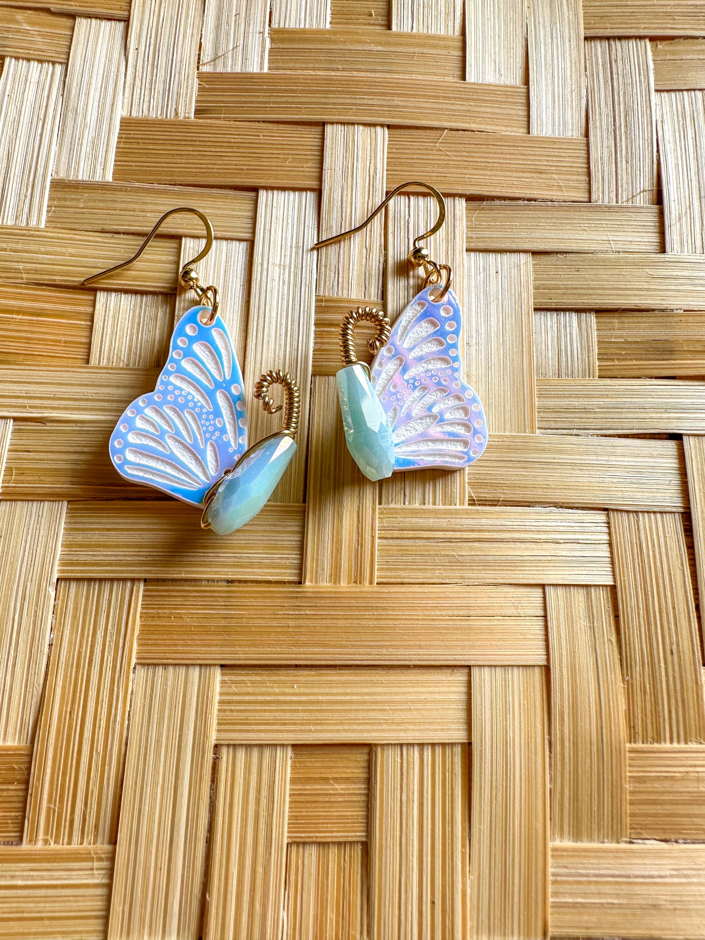 Iridescent Butterfly Earrings