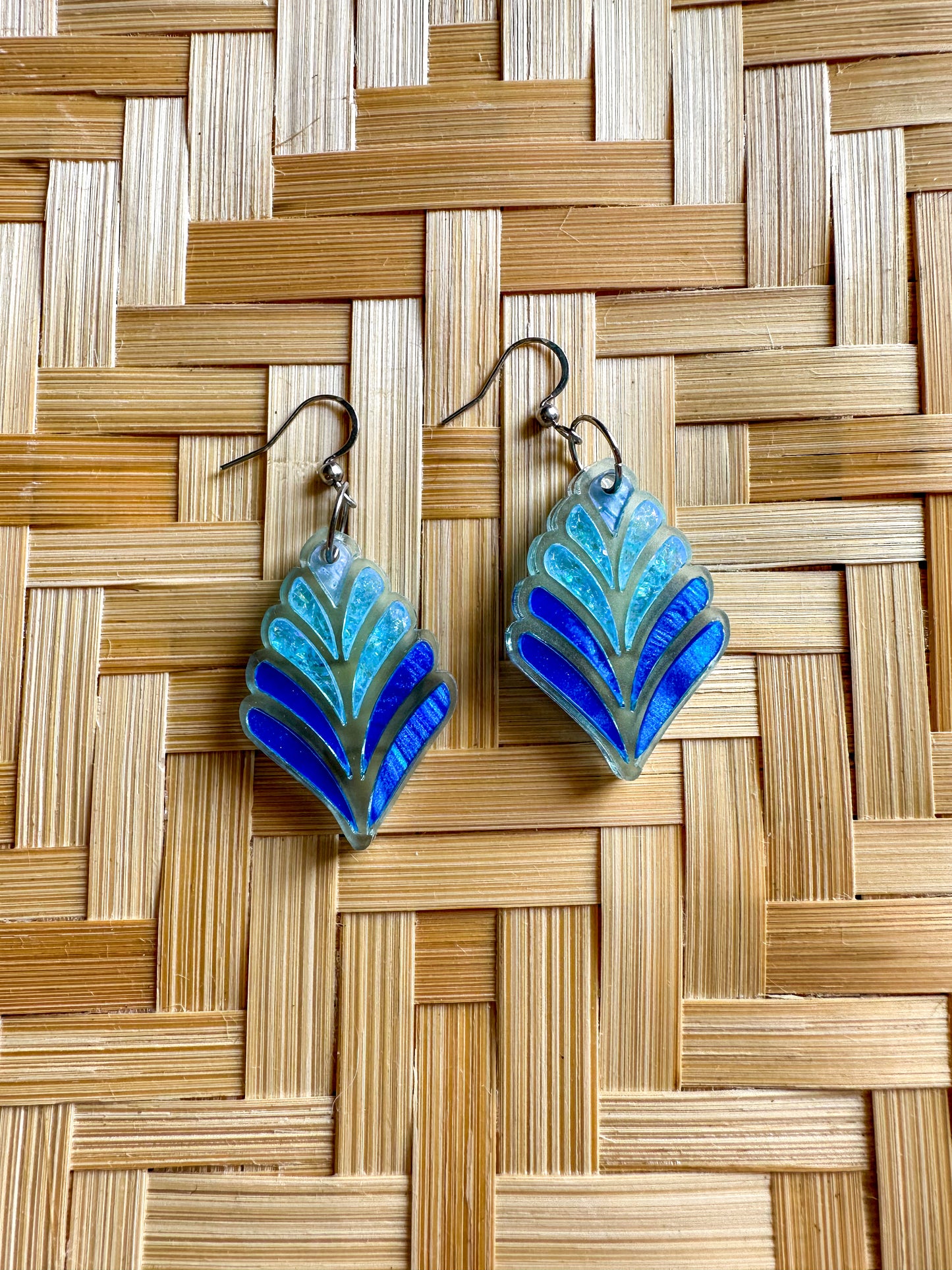 Stained Glass Fern Flower in Ocean