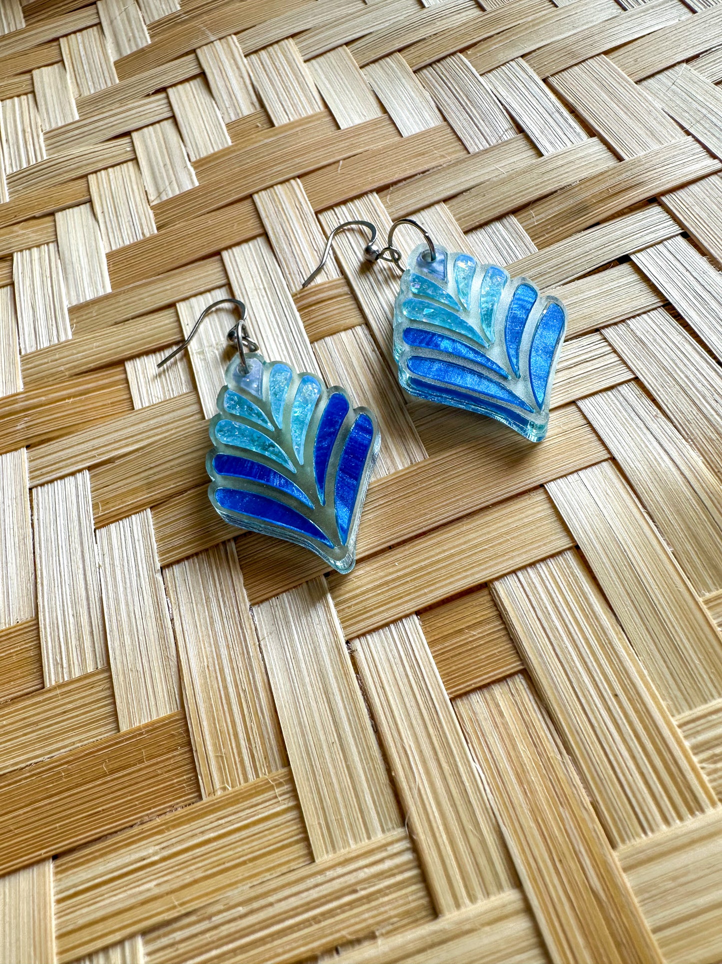 Stained Glass Fern Flower in Ocean