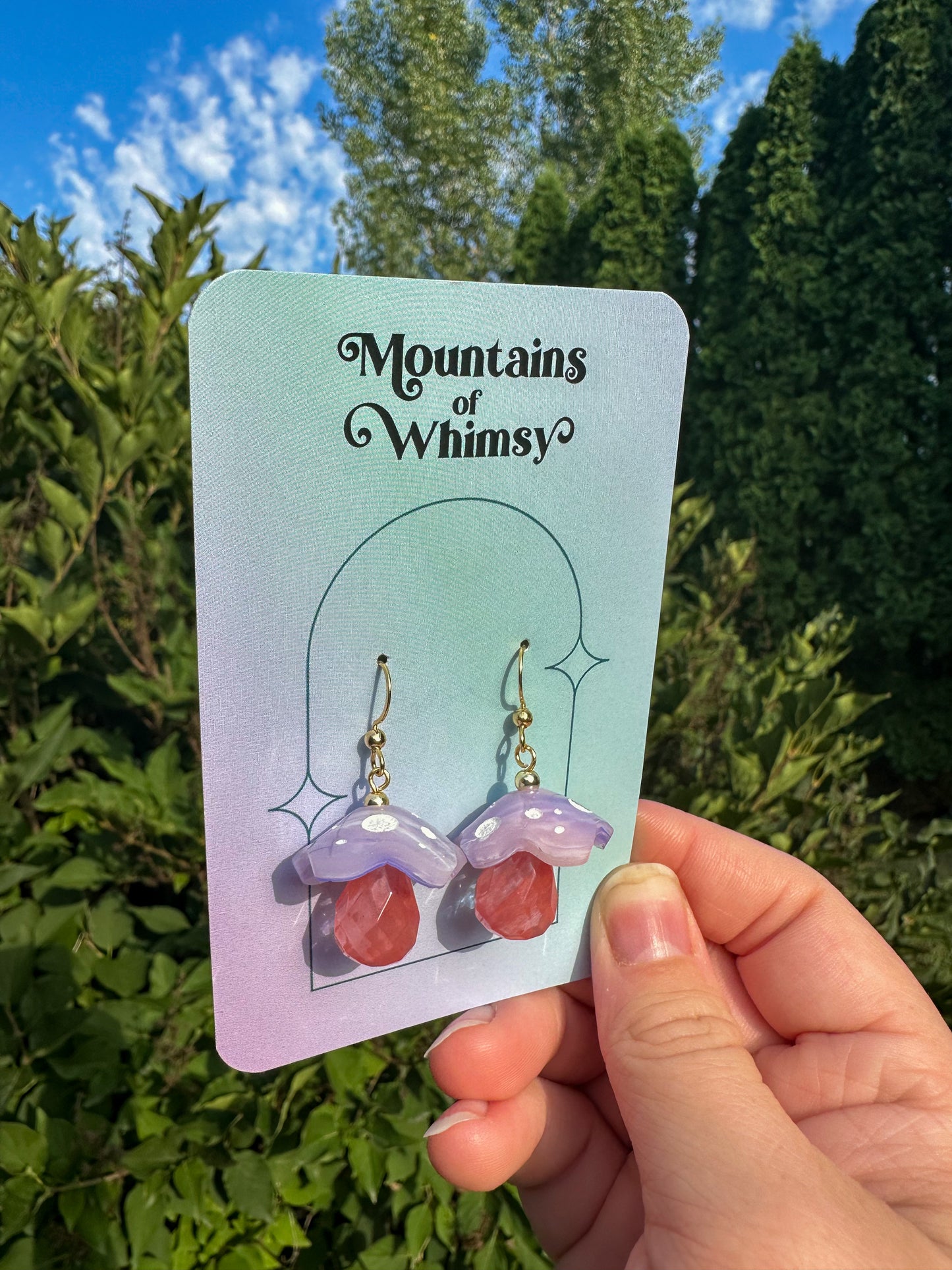 Pastel Mushroom Earrings