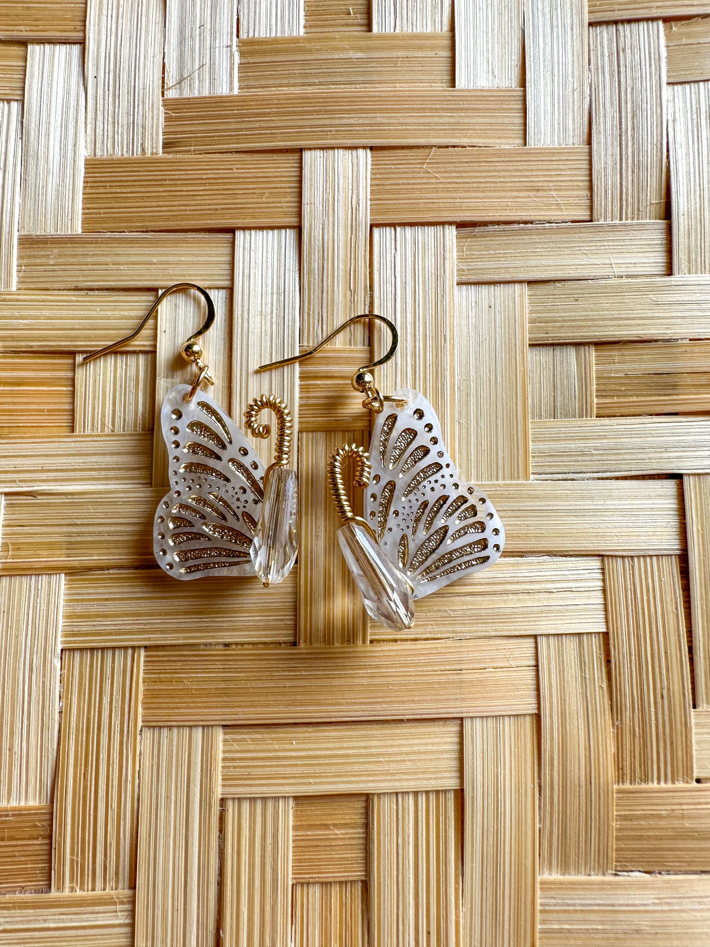 Golden Butterfly Earrings