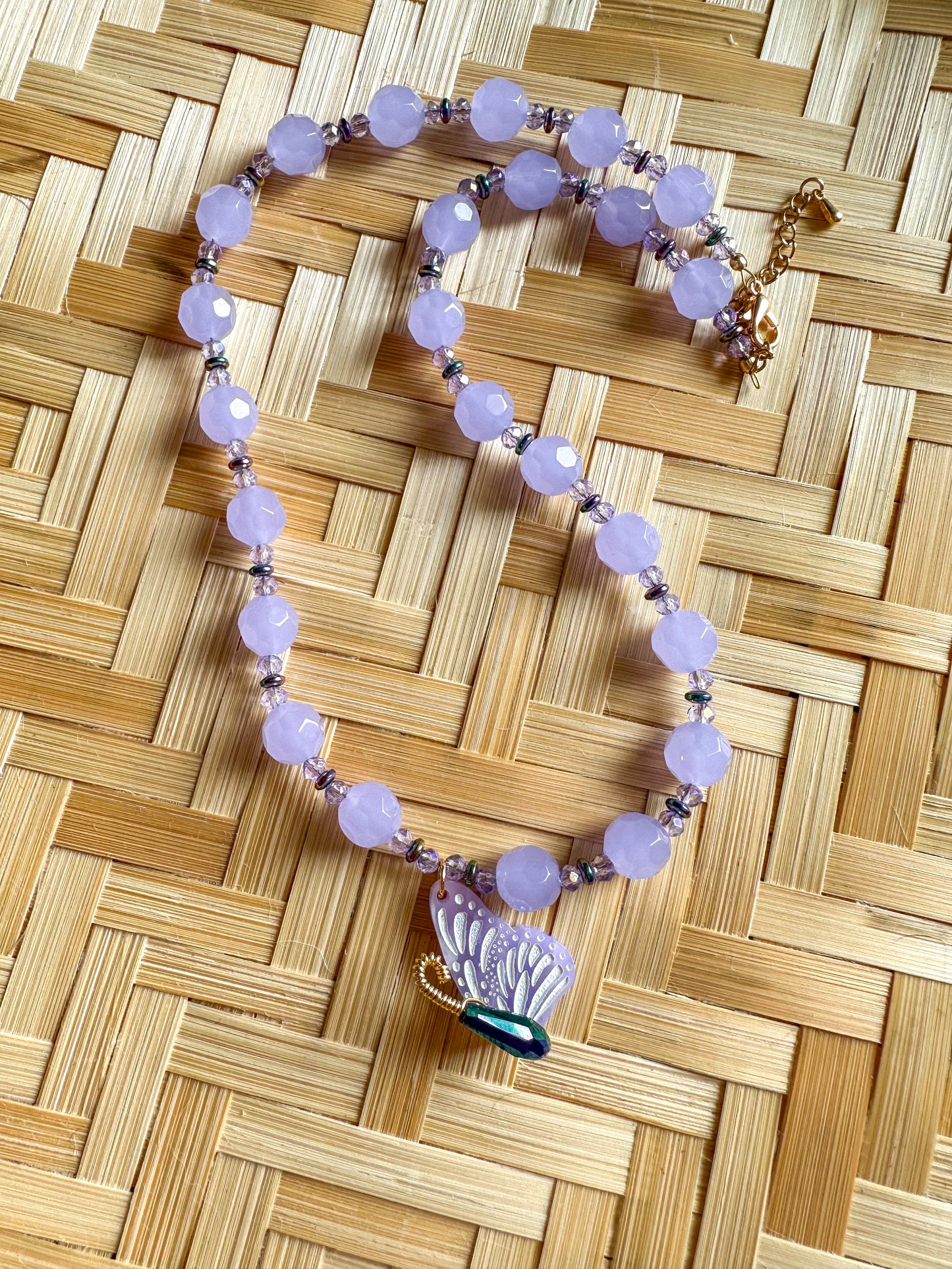 Purple Butterfly Necklace