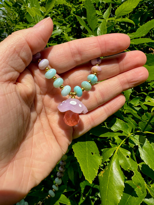 Pastel Mushroom Necklace