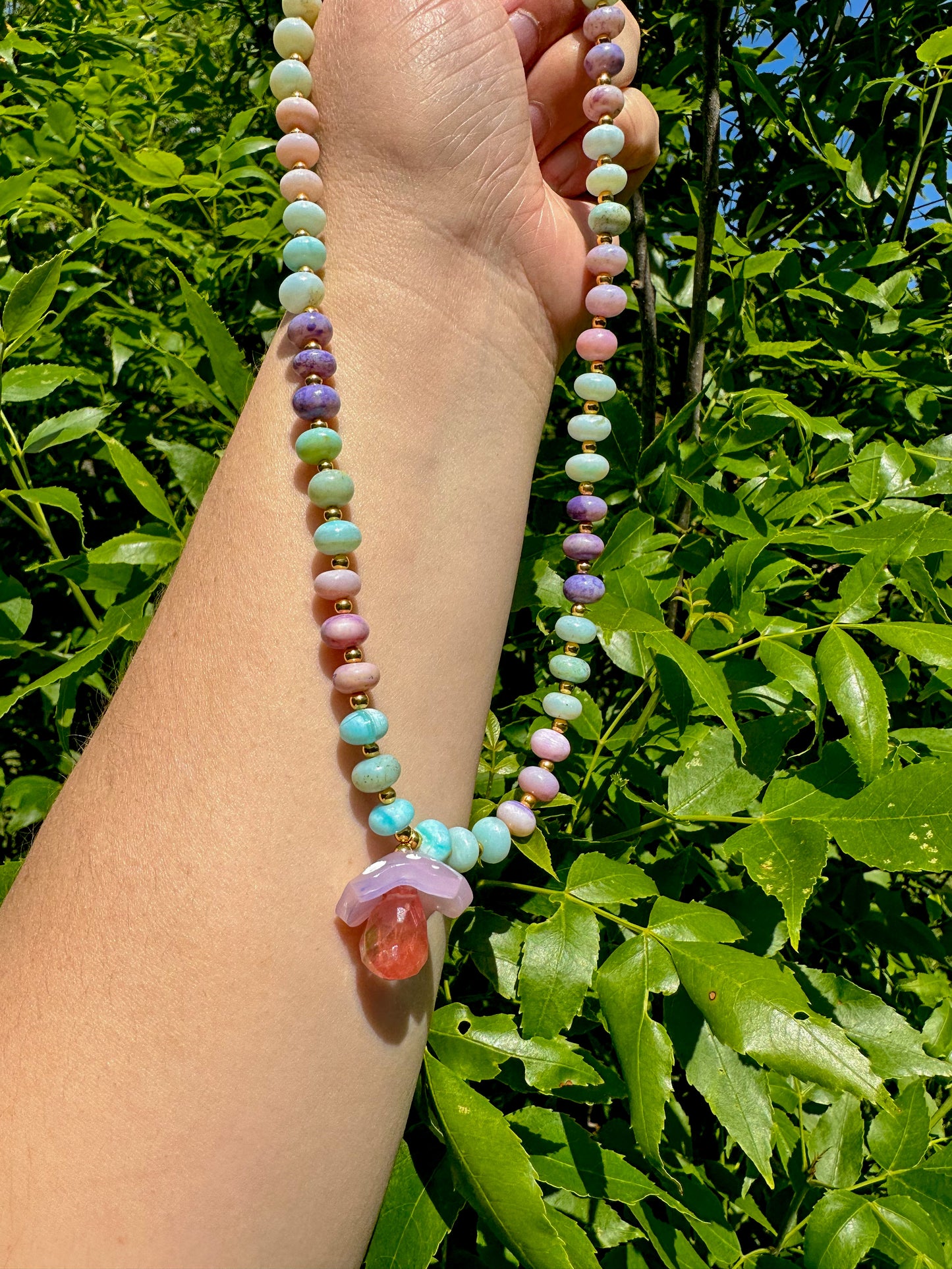 Pastel Mushroom Necklace