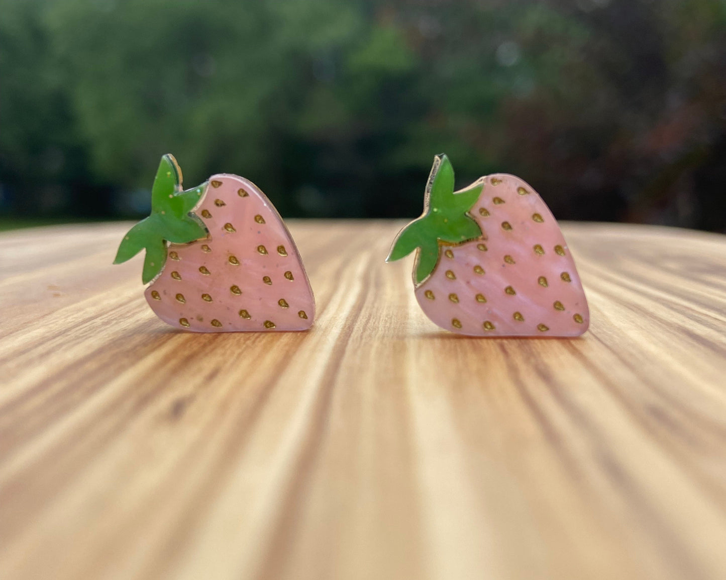 Pink Summer Strawberry Studs