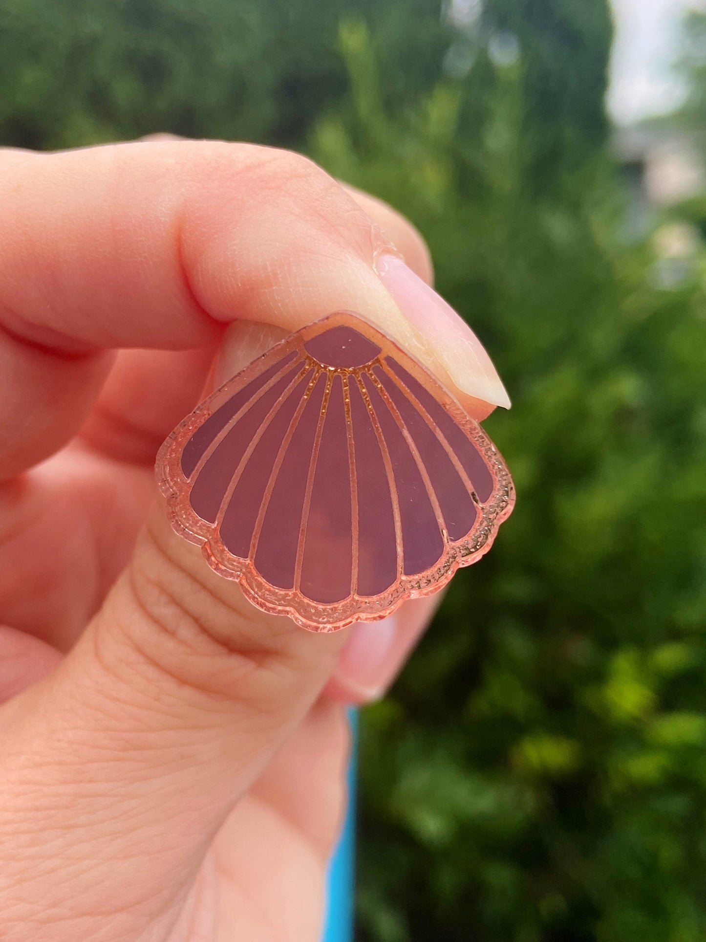 Rose Gold Seashell studs