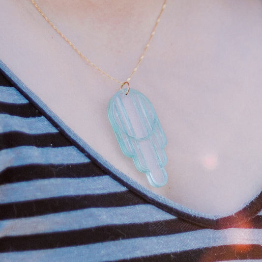 Stained Glass Deco Arches Pendant in Stardust