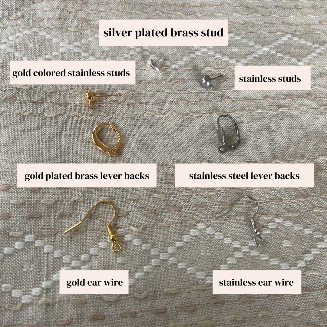 Stained Glass Deco Arches Earrings in Rose Gold Flake