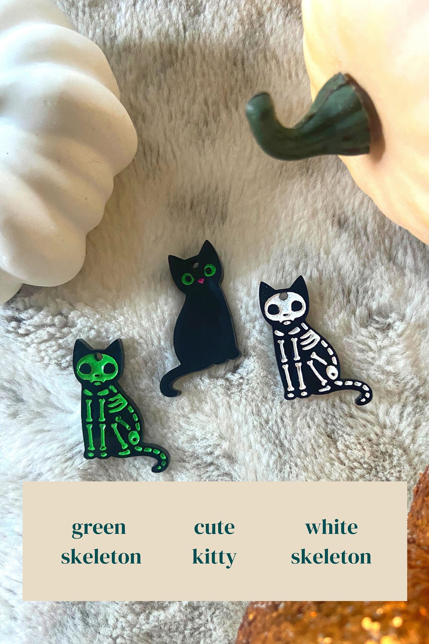 Skele - Kitty Black Cat Earrings