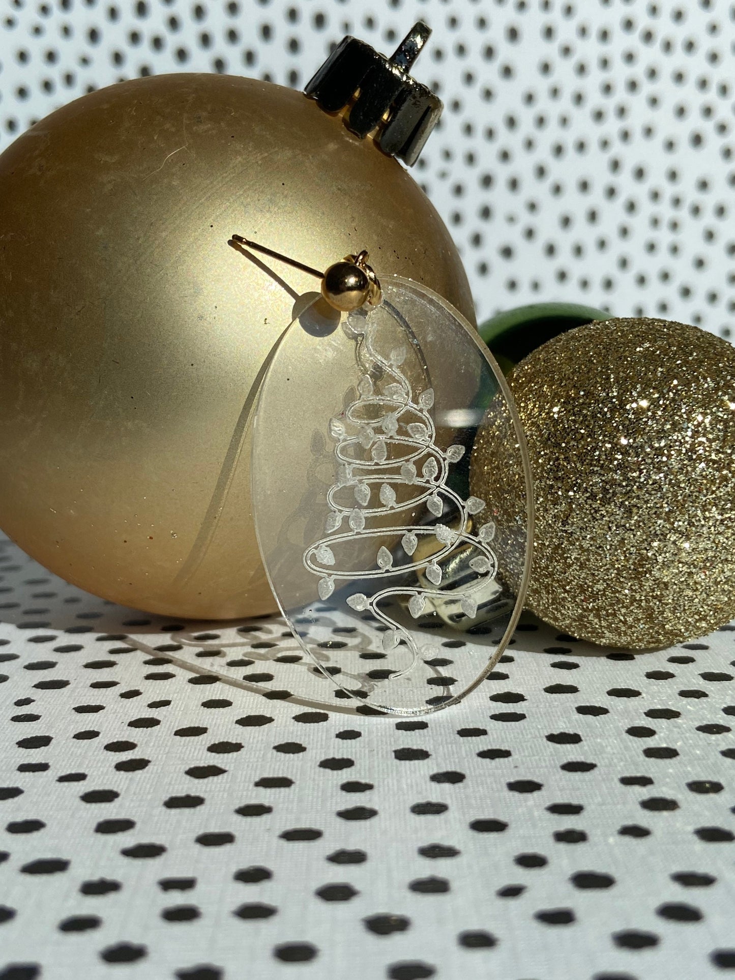 Minimalist Christmas Tree Lights Earrings