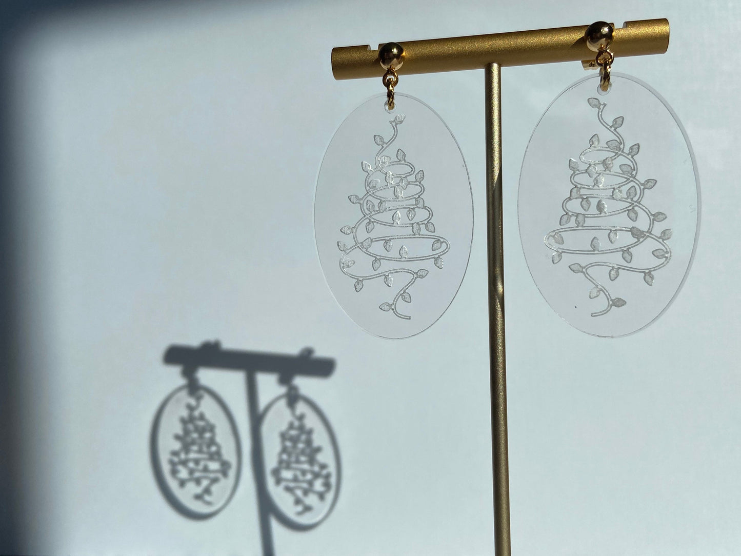 Minimalist Christmas Tree Lights Earrings