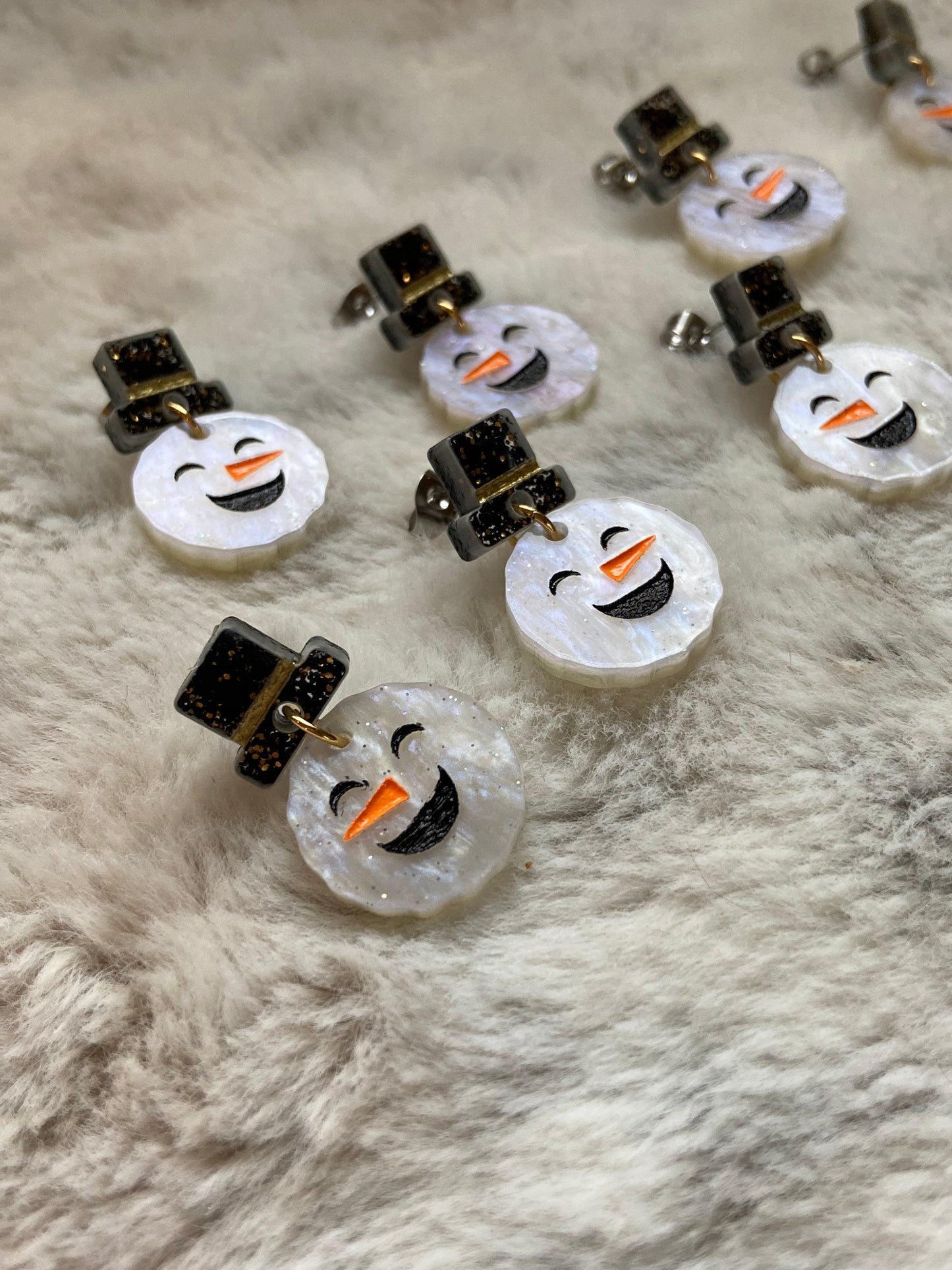 Snowman Dangle Earrings