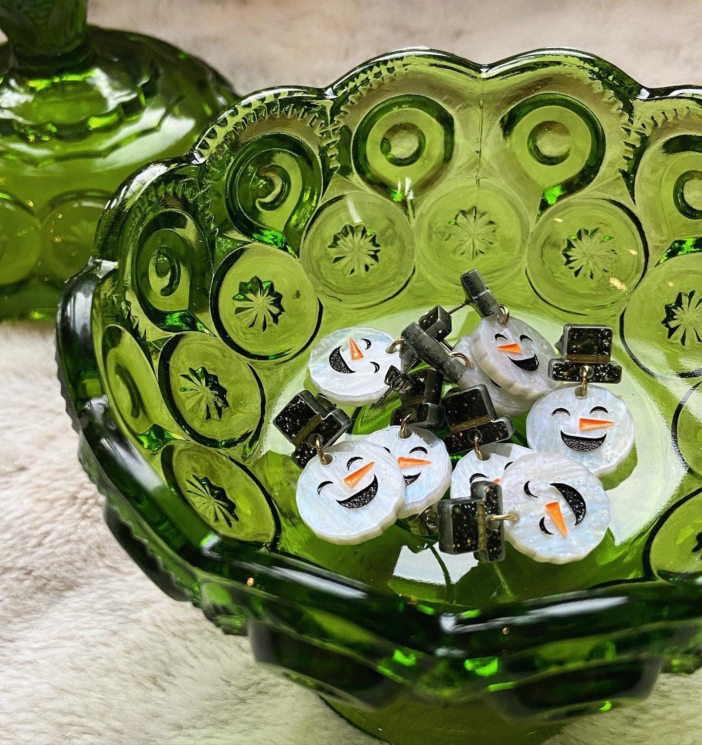 Snowman Dangle Earrings