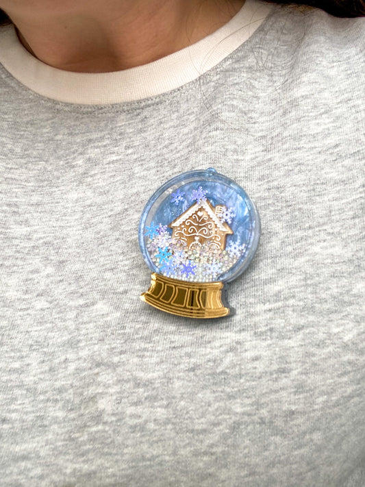Snow Globe Brooches