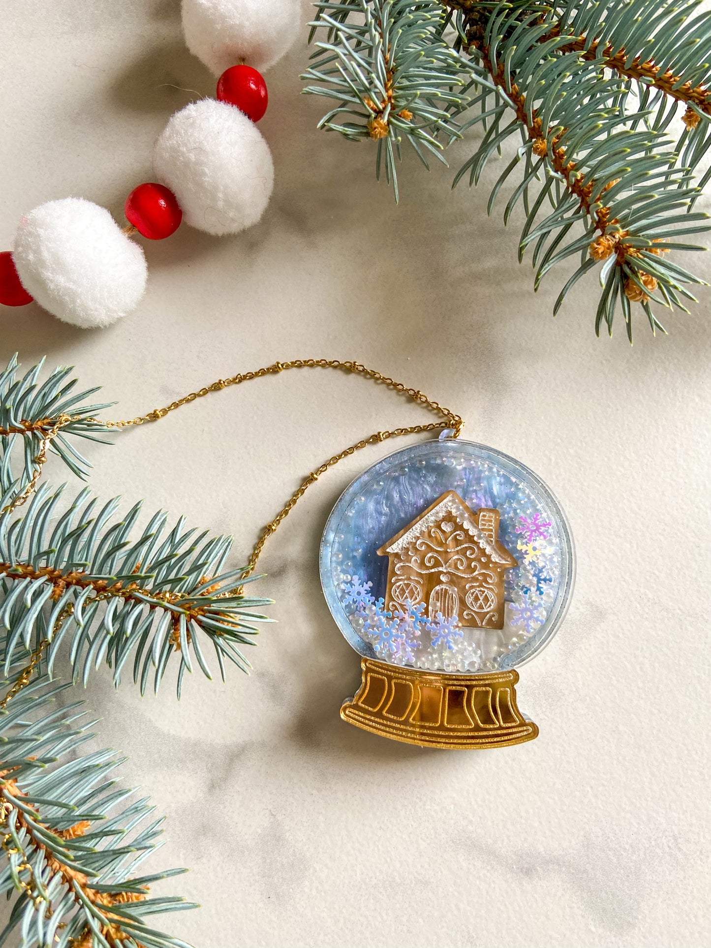 Snow Globe Pendant Necklaces