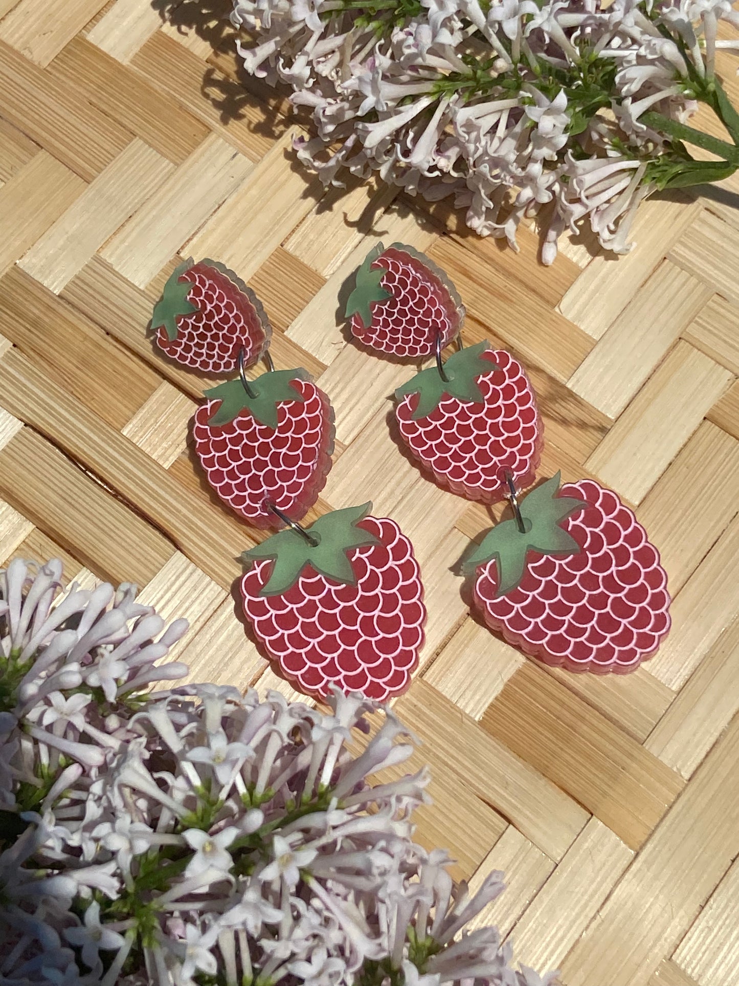 Raspberry Statement Earrings