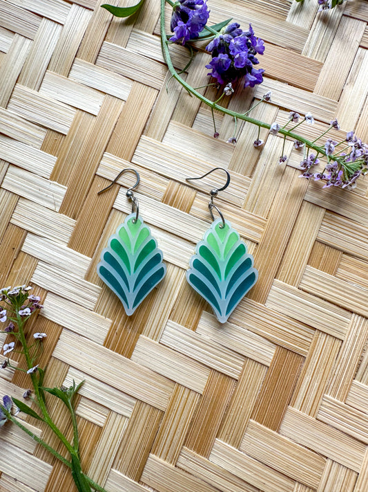 Stained Glass Fern Flower in Vibrant Spring