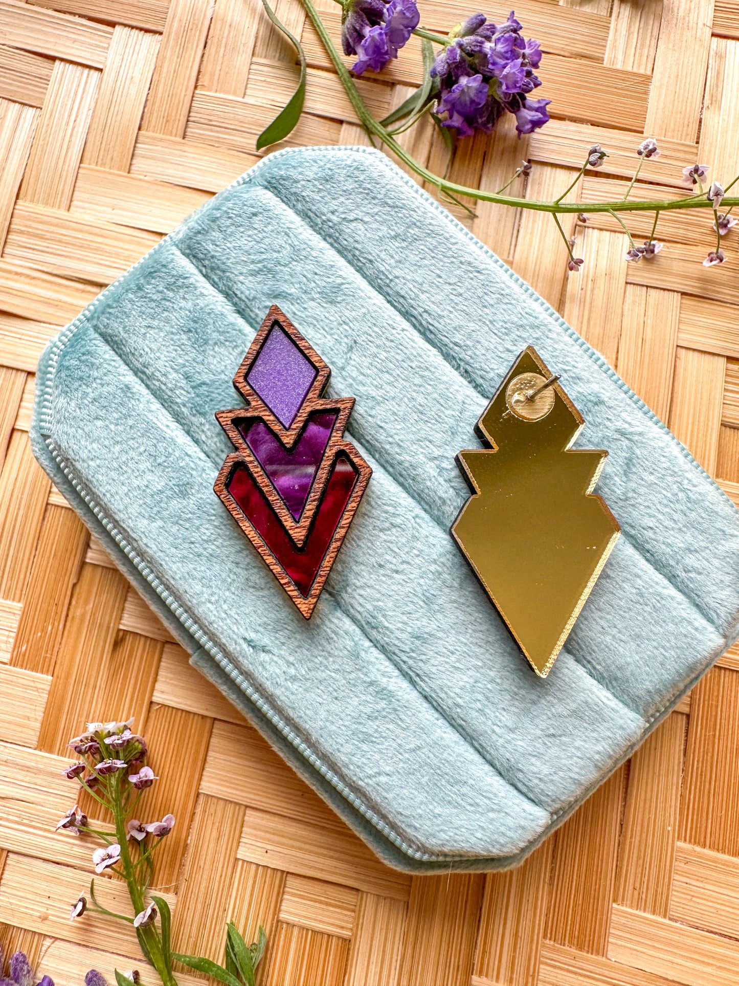 Art Deco Diamond Chevrons - Ombre Rose