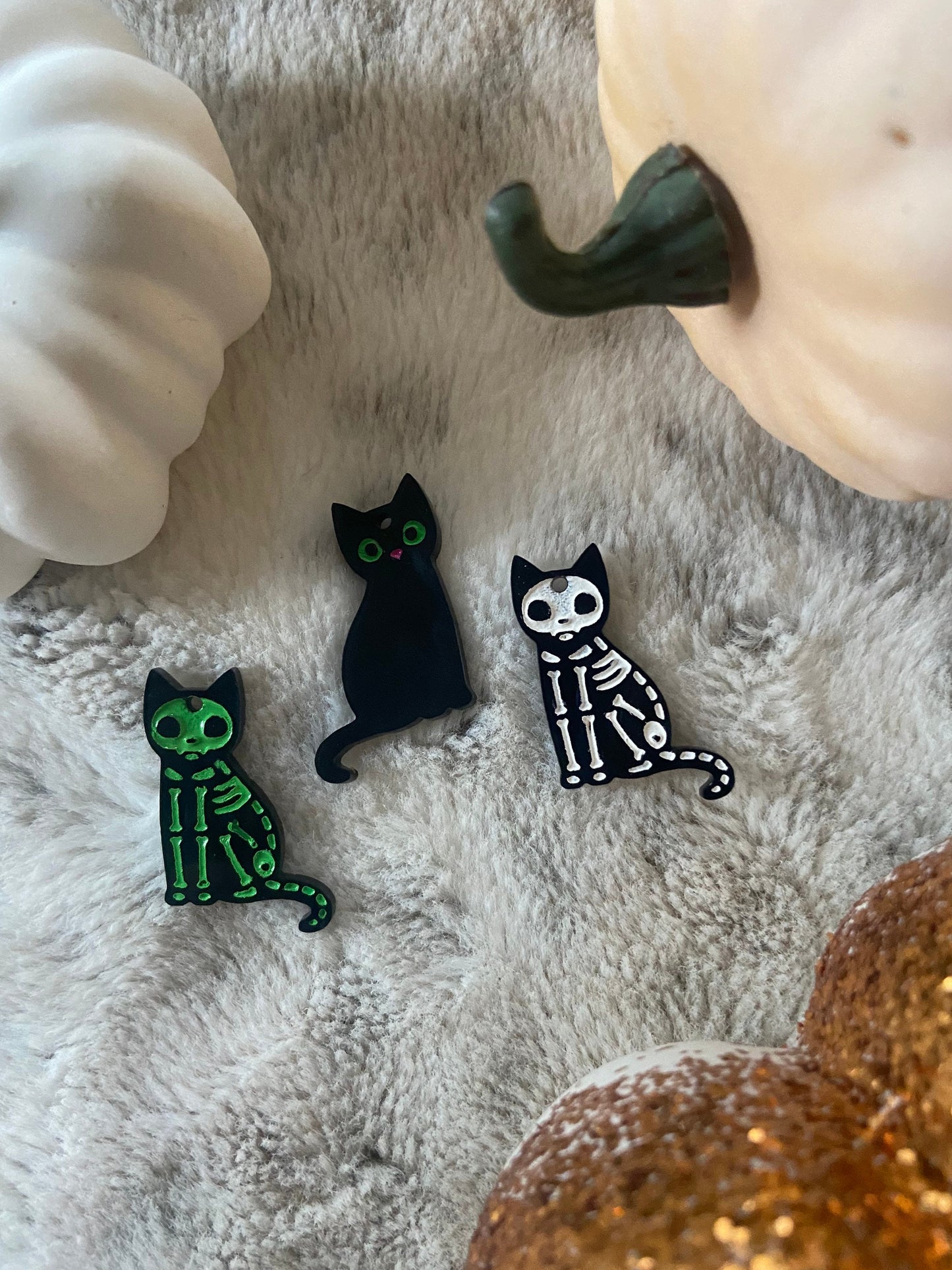 Skele - Kitty Black Cat Earrings