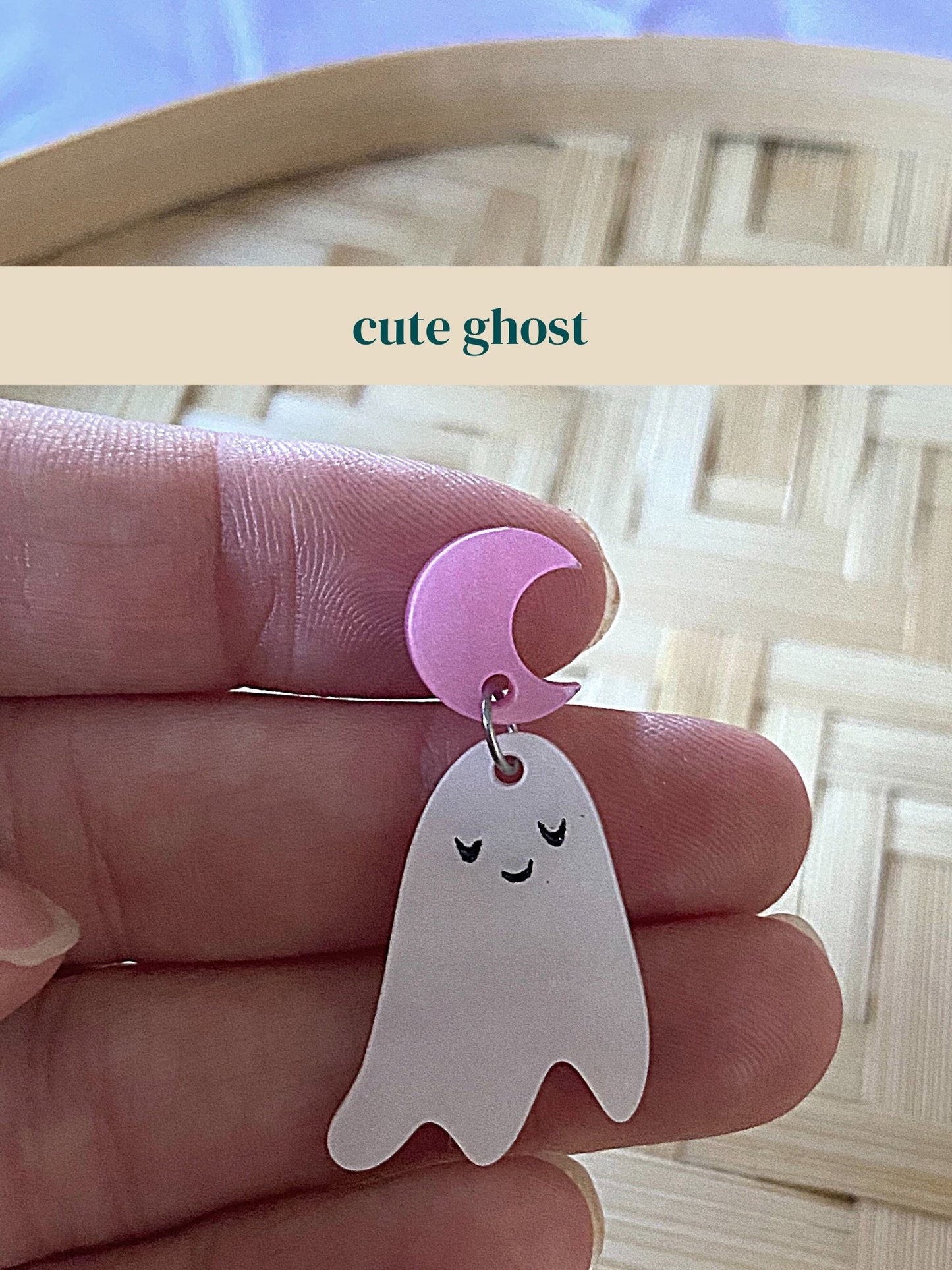 Spooky & Cute Ghost Stud Earrings