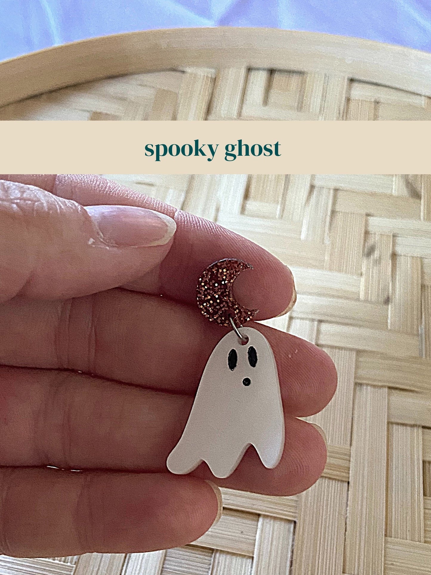 Spooky & Cute Ghost Stud Earrings