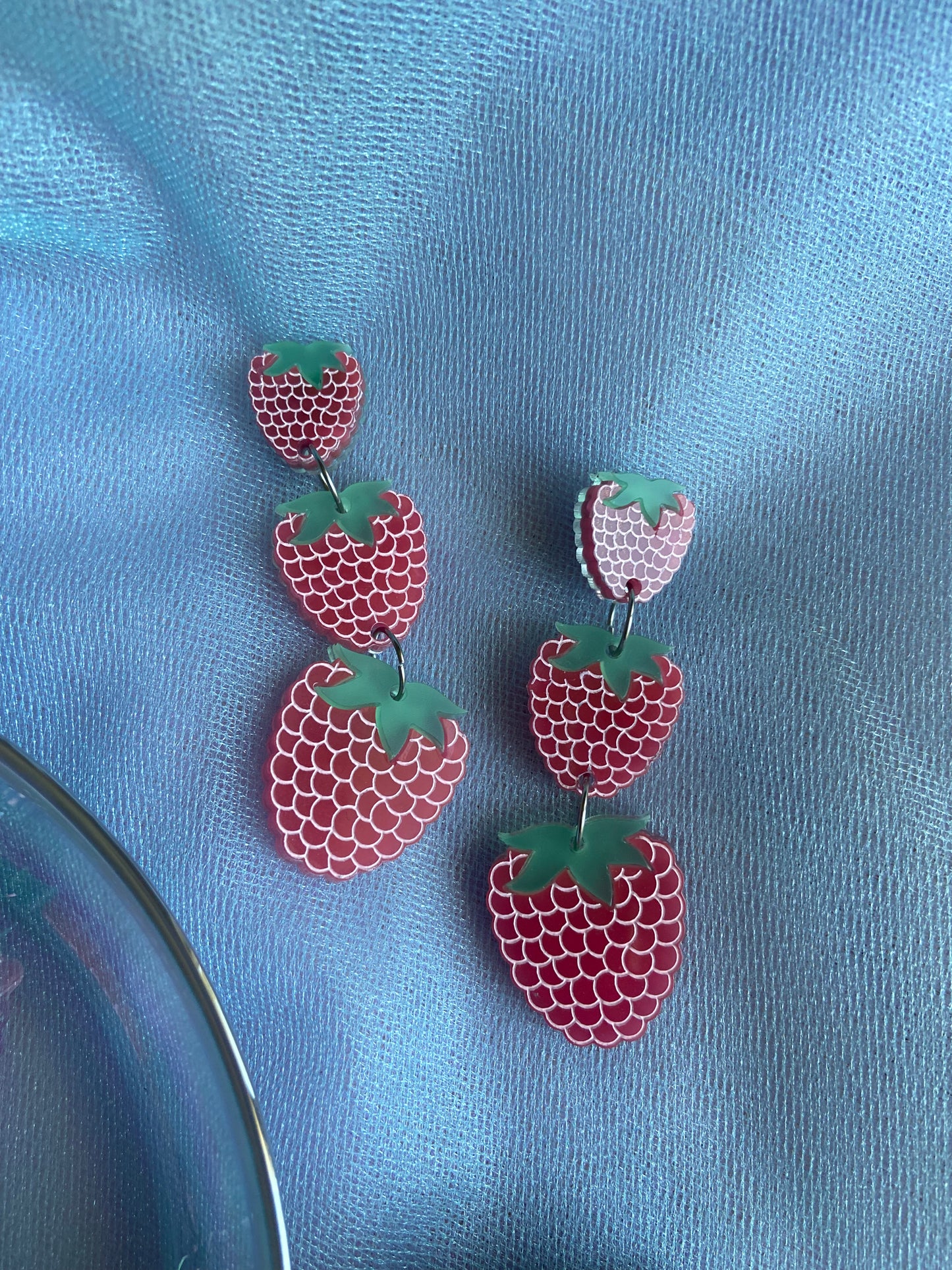 Raspberry Statement Earrings